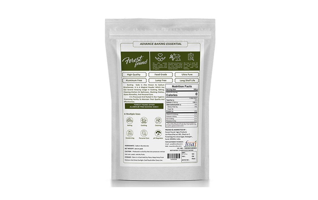 Forest Found Ultra Pure Baking Soda    Pack  400 grams